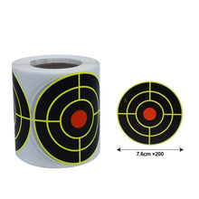 Load image into Gallery viewer, 200Pcs 7.6cm Self Adhesive Shooting Arrow Target Sticker fluorescent Color Splatter Splash Amp Reactive Practice Training Hunting Stickers