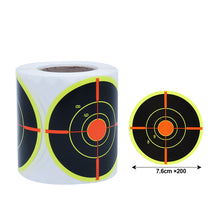 Load image into Gallery viewer, 200Pcs 7.6cm Self Adhesive Shooting Arrow Target Sticker fluorescent Color Splatter Splash Amp Reactive Practice Training Hunting Stickers