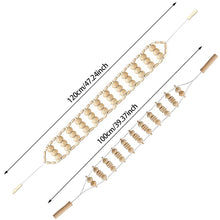 Load image into Gallery viewer, Wooden Massage Roller Back Pain Relief Roller Wood Therapy Cellulite Massage Tools Wood Manual Back Massager Roller Rope for Leg