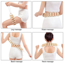Load image into Gallery viewer, Wooden Massage Roller Back Pain Relief Roller Wood Therapy Cellulite Massage Tools Wood Manual Back Massager Roller Rope for Leg