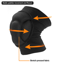 Load image into Gallery viewer, 1Pair EVA Foam Thickened Knee Pads Brace Sports Gym Support Fitness Protector Gear Basketball Brace Protector Anti Slip Collision Kneepads
