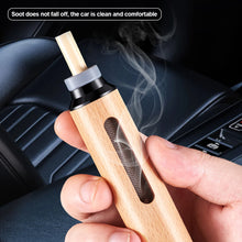 Load image into Gallery viewer, Portable Car Anti-ash Ashtray Mini Car Ashtray Anti Soot-flying Cigarette Cover Anti-ash Luxury Wood Cigarette Holder Auto Ashtray