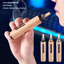 Load image into Gallery viewer, Portable Car Anti-ash Ashtray Mini Car Ashtray Anti Soot-flying Cigarette Cover Anti-ash Luxury Wood Cigarette Holder Auto Ashtray