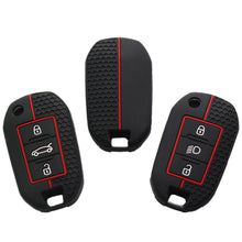Load image into Gallery viewer, Silicone Remote Key Case Cover Shell Protected Holder Fob for Peugeot 3 Button For Peugeot 208 301 308 508 5008 3008 Citroen 2010 - 2023