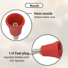 Load image into Gallery viewer, 0° 15° 25° 40° Car Wash Rubber Sleeve Sector Nozzle Splash Proof Stainless Steel Nozzle High Pressure Water Nozzle Accessories