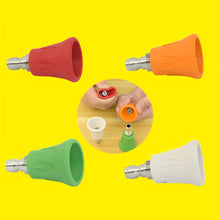 Load image into Gallery viewer, 0° 15° 25° 40° Car Wash Rubber Sleeve Sector Nozzle Splash Proof Stainless Steel Nozzle High Pressure Water Nozzle Accessories