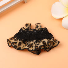 Load image into Gallery viewer, Suitable for 17cm Labubu Doll Clothes Fashion Clothing Wild Leopard Pattern Mini Skirt Set Edgy Cute Dolls Mini Fashion Accessories