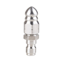 Load image into Gallery viewer, 1/4" Stainless Steel Water Jet High Pressure Sprayer Nozzle Clean Sewer Pressure Washer Quick Plug Drain Hose Nozzle Tool