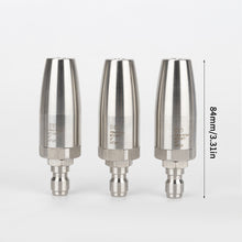 Load image into Gallery viewer, 360° Rotating High Pressure Water Nozzle Stainless Steel Lotus Nozzle Rust Removing Quick Connector Accessories
