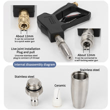 Load image into Gallery viewer, 360° Rotating High Pressure Water Nozzle Stainless Steel Lotus Nozzle Rust Removing Quick Connector Accessories