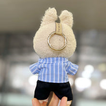 Load image into Gallery viewer, Suitable for 17cm Labubu Doll Clothes Fashion Clothing Shirt with Black Pants Doll Accessories Cute Decorative Little Cloths