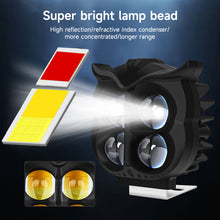 Load image into Gallery viewer, Motorcycle Running 4 Light Modes Lights LED Spotlights Owl Shape Fog Lights Red Yellow White Three Colors