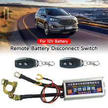 Load image into Gallery viewer, 12V Universal Car Battery Disconnect Cut Off Isolator Master Switches Wireless Remote Control Anti Leakage Main Power Switch