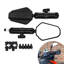 Load image into Gallery viewer, Pair Motorcycle Mirrors Angle Adjustable Folding Handlebar Side Mirror Compatible With Adventure Dirt Street Bike ATV
