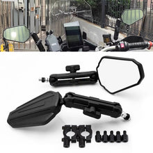 Load image into Gallery viewer, Pair Motorcycle Mirrors Angle Adjustable Folding Handlebar Side Mirror Compatible With Adventure Dirt Street Bike ATV