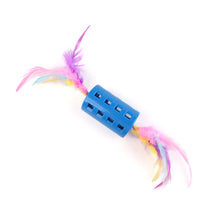 Load image into Gallery viewer, Colorful Feather Toy Ball with Bells Interactive Cat Toy Indoor Kitten Training Catcher Cats Scratching Ball Pet Supply