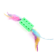 Load image into Gallery viewer, Colorful Feather Toy Ball with Bells Interactive Cat Toy Indoor Kitten Training Catcher Cats Scratching Ball Pet Supply