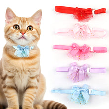 Load image into Gallery viewer, Cat Dog Bow Tie Star Collar Cute Mesh Star Bow Collar for Puppy Kitten Small Animal Bows Band Pet Accessories