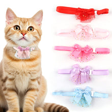 Load image into Gallery viewer, Cat Dog Bow Tie Star Collar Cute Mesh Star Bow Collar for Puppy Kitten Small Animal Bows Band Pet Accessories
