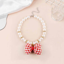 Load image into Gallery viewer, Creative Cat Dog Simulated Pearl Collar Pet Necklace Fashion Bow Pet Necklace Adjustable Puppy Kitten Necklace Pet Supplies