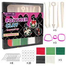 Load image into Gallery viewer, Non-Toxic Non-Sticky Polymer Clay Earring Kit Art DIY Oven Bake Modeling with 8 Clay Tools and Accessories Gift for Kids Adults