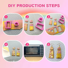 Load image into Gallery viewer, Non-Toxic Non-Sticky Polymer Clay Earring Kit Art DIY Oven Bake Modeling with Clay Tools and Accessories Gift for Kids Adults