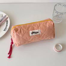 Load image into Gallery viewer, Large Capacity Plaid Cloth Pencil Case Korean Style Cloth Makeup Bag INS Style Student Stationery Storage Bag