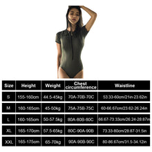Load image into Gallery viewer, Professional One-Piece Short Sleeve Swimsuit Slimming Sunscreen Bikini With Zipper