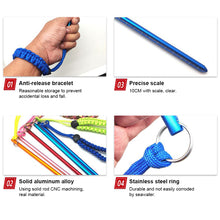 Load image into Gallery viewer, 1PC 35CM Aluminum Alloy Diving Bell Stick Underwater Detector Bar With Graduated Bottle Knocker Device With Hand Rope