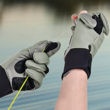 Load image into Gallery viewer, 1Pair Winter Magnetic Fishing Gloves Clamshell Design Outdoor Sports Warm Anti-Slip Wear-Resistant Glove Self-Adhesive Cloth Fixed