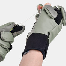 Load image into Gallery viewer, 1Pair Winter Magnetic Fishing Gloves Clamshell Design Outdoor Sports Warm Anti-Slip Wear-Resistant Glove Self-Adhesive Cloth Fixed