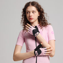 Load image into Gallery viewer, 1Pair Outdoor Non-Slip Shock-Absorbing Half-Finger Cycling Gloves Breathable Yoga Fitness Gloves Self-Adhesive Cloth Fixed