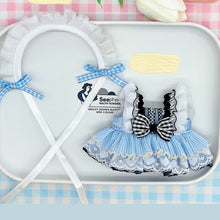 Load image into Gallery viewer, Miniature Blue Dress Set for 17cm Labubu Dolls Cute DIY Doll Clothes Fashion Accessories Lovely Outfit Gifts for Girls Friends