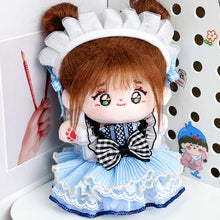 Load image into Gallery viewer, Miniature Blue Dress Set for 17cm Labubu Dolls Cute DIY Doll Clothes Fashion Accessories Lovely Outfit Gifts for Girls Friends