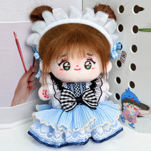 Load image into Gallery viewer, Miniature Blue Dress Set for 17cm Labubu Dolls Cute DIY Doll Clothes Fashion Accessories Lovely Outfit Gifts for Girls Friends
