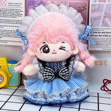 Load image into Gallery viewer, Miniature Blue Dress Set for 17cm Labubu Dolls Cute DIY Doll Clothes Fashion Accessories Lovely Outfit Gifts for Girls Friends