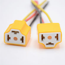 Load image into Gallery viewer, 2Pcs H4 Car Headlight Bulb Lampholder 3-hole Ceramic Wire Wiring Bulb Light Beam Socket Plug Auto Light Accessories