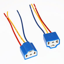 Load image into Gallery viewer, 2Pcs H4 Car Headlight Bulb Lampholder 3-hole Ceramic Wire Wiring Bulb Light Beam Socket Plug Auto Light Accessories