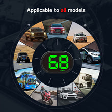 Load image into Gallery viewer, Car GPS Speedometer HUD Head Display Digital Speed Meter with KMH MPH Dispaly for Truck Motorcycle Plug and Play Auto Part Accessories