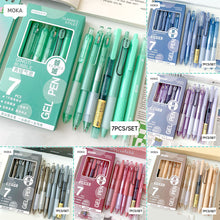 Load image into Gallery viewer, Black Ink Signature Pen Set Dopamine Retractable Pen Quick-Drying for School Supplies Office Supplies Stationery