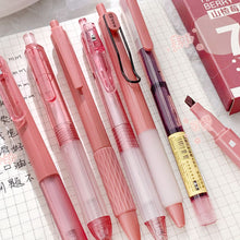 Load image into Gallery viewer, Black Ink Signature Pen Set Dopamine Retractable Pen Quick-Drying for School Supplies Office Supplies Stationery