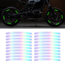 Load image into Gallery viewer, 20Pcs Wheel Hub Sticker Luminous Stripe Tape Car Motorcycle Decal Night Driving Safety Decorative Accessory