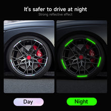 Load image into Gallery viewer, 20Pcs Wheel Hub Sticker Luminous Stripe Tape Car Motorcycle Decal Night Driving Safety Decorative Accessory