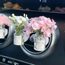 Load image into Gallery viewer, Mini Car Air Outlet Decoration Ornaments Babysbreath Jasmine Vase Glass Micro Landscape Interior Console