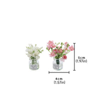 Load image into Gallery viewer, Mini Car Air Outlet Decoration Ornaments Babysbreath Jasmine Vase Glass Micro Landscape Interior Console