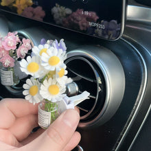 Load image into Gallery viewer, Mini Car Air Outlet Decoration Ornaments Babysbreath Jasmine Vase Glass Micro Landscape Interior Console