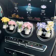 Load image into Gallery viewer, Mini Car Air Outlet Decoration Ornaments Babysbreath Jasmine Vase Glass Micro Landscape Interior Console
