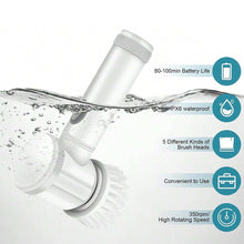 Load image into Gallery viewer, Electric Cleaning Brush Kitchen Bathroom Multifunctional Cleaner Lightweight Portable Electric Shoe Cleaning Brush