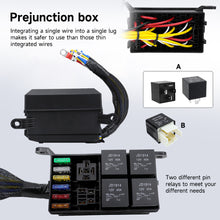 Load image into Gallery viewer, 12V 6-Way Fuse Holder Fuse Relay Box with Pre-Wired Automotive Fuse Block for Car Truck Boat Marine Applications Circuit Protection