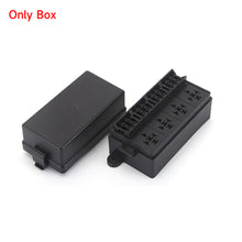 Load image into Gallery viewer, 12V Fuse Relay Box with 4 Relay Blocks 12-Way Fuse Holder Dual Pre-Wired Automotive Fuse Block with Cover for Car Truck Marine RV Boat